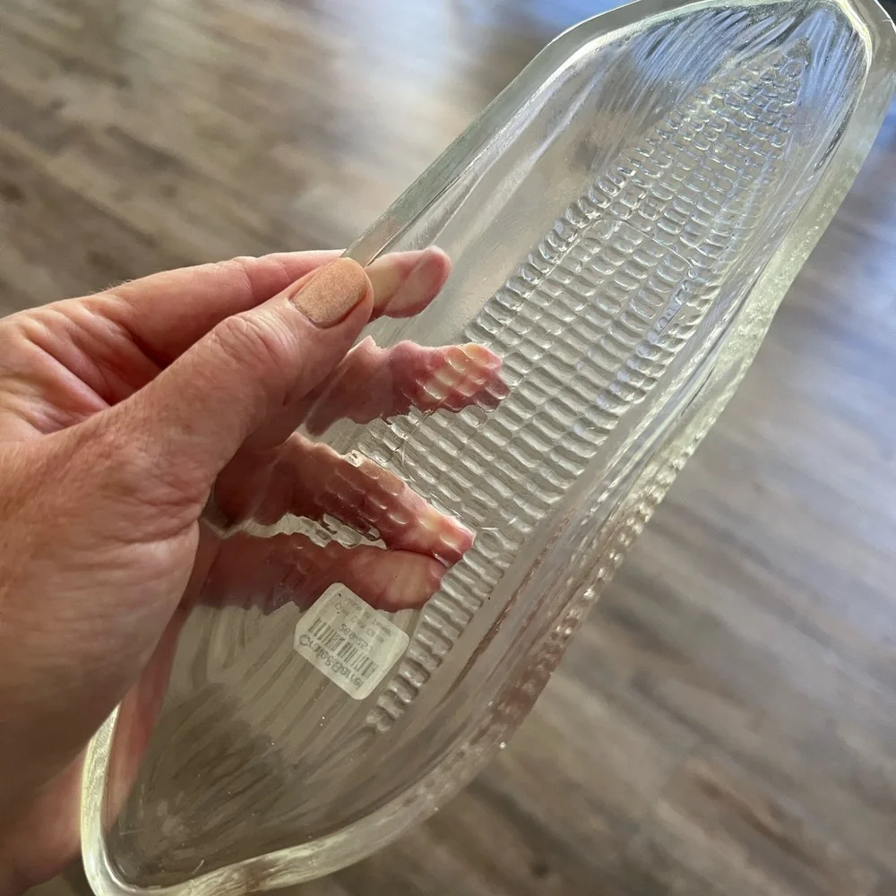 NWT Vintage Crate & Barrel Corn On The Cob Shape Plate -Set of 4